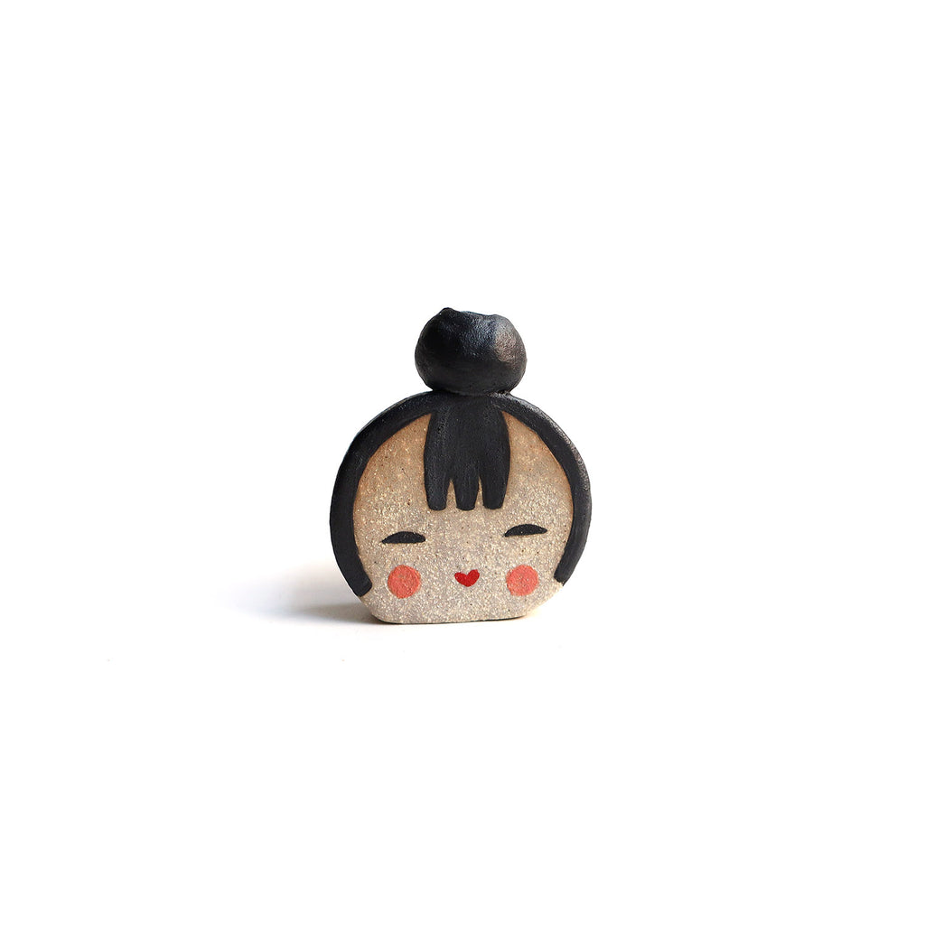 Teeny Tiny Beastie Kokeshi with Bun Vase/Incense Holder