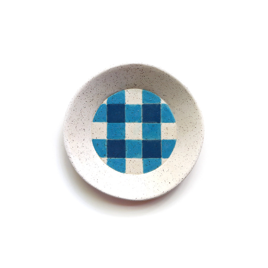 Blue Gingham Dish