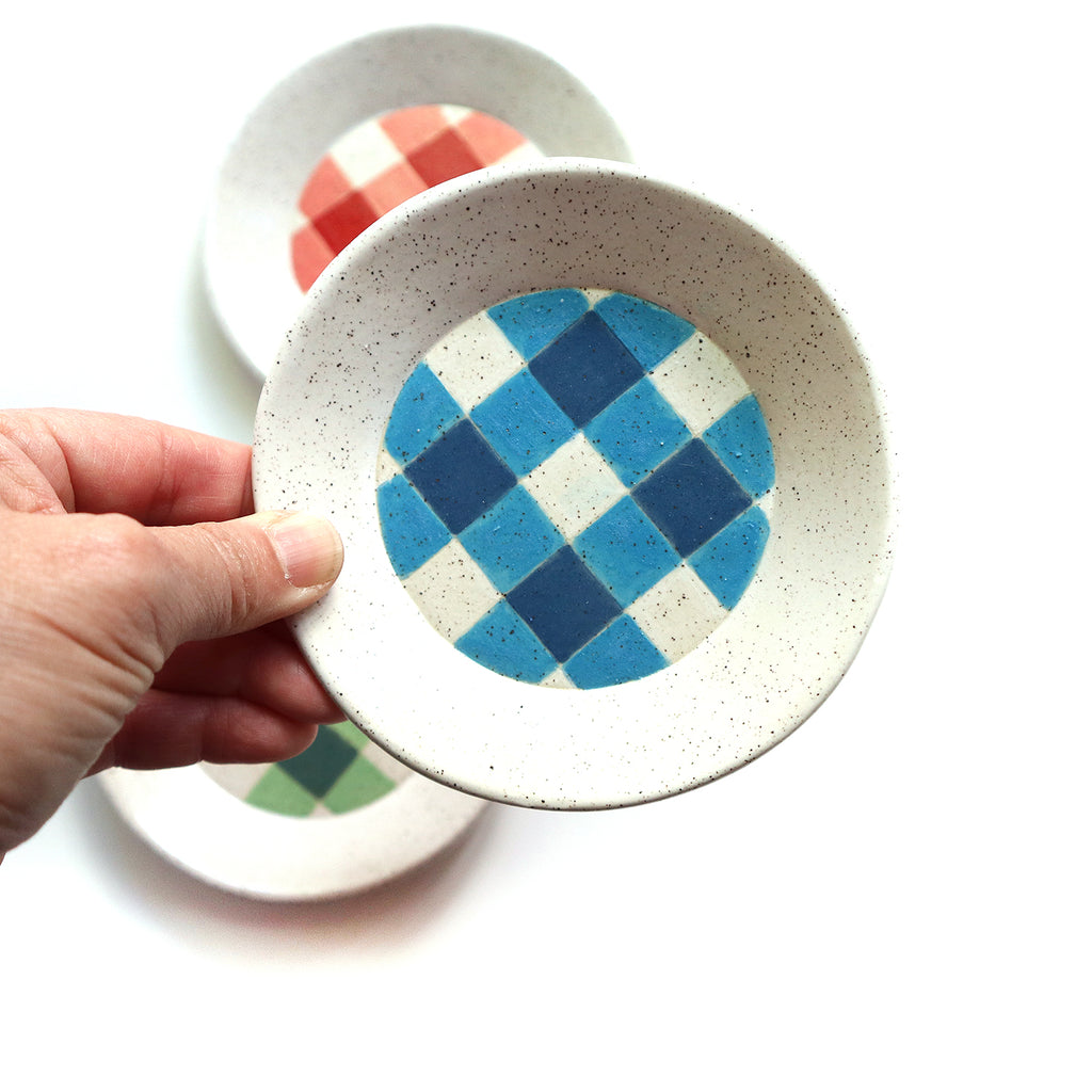 Blue Gingham Dish