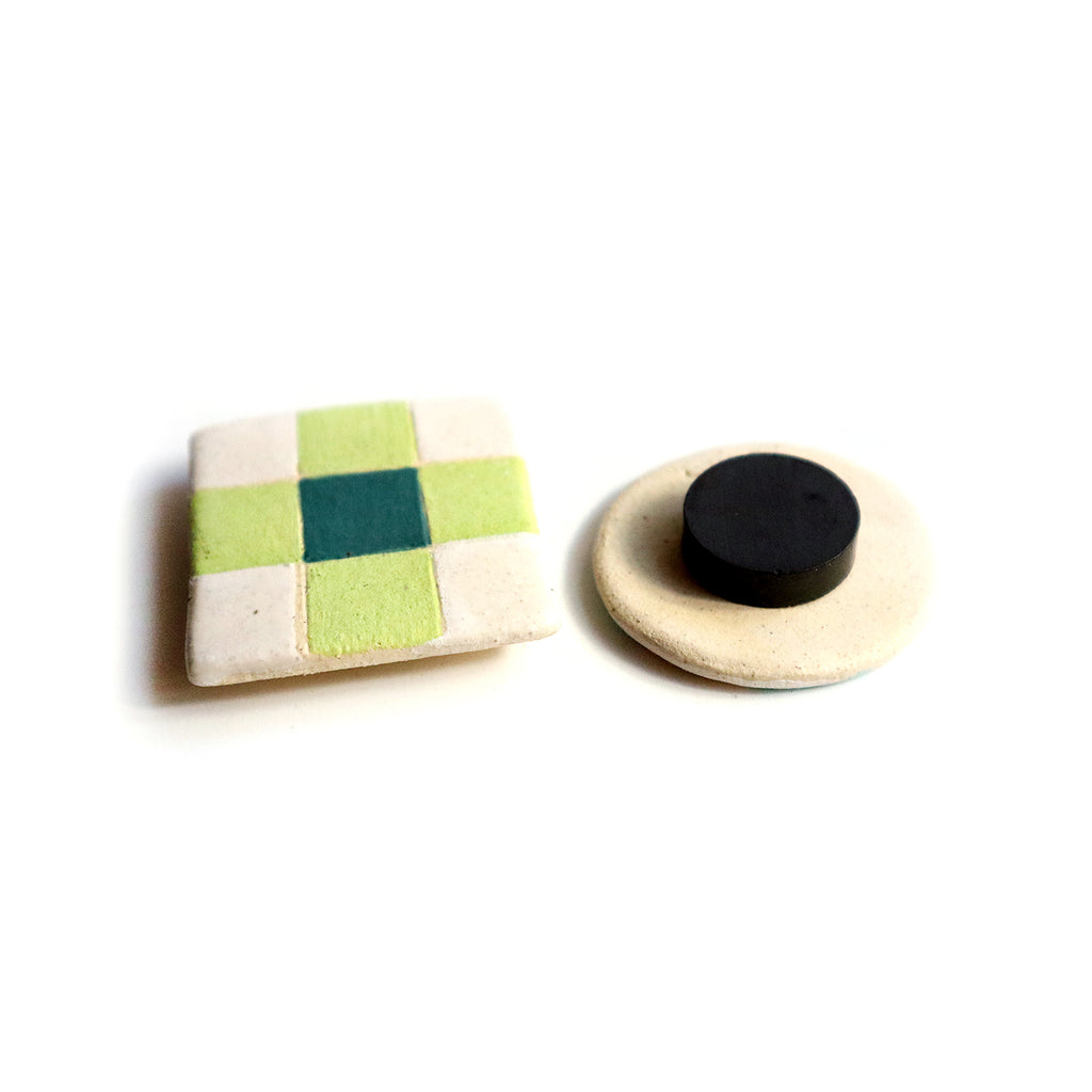 Gingham Magnets, Set of 2