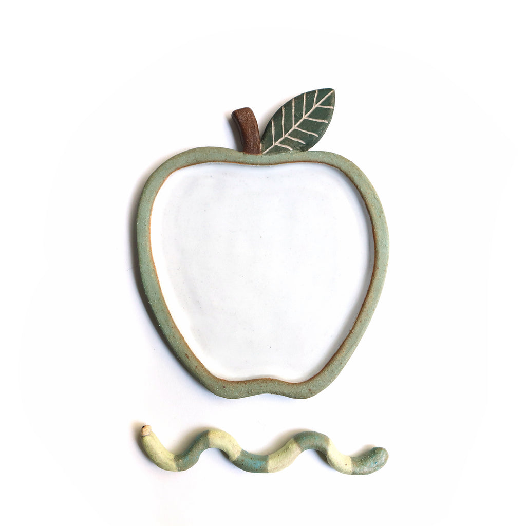 Apple Paint Palette and Brush Holder Set, Green