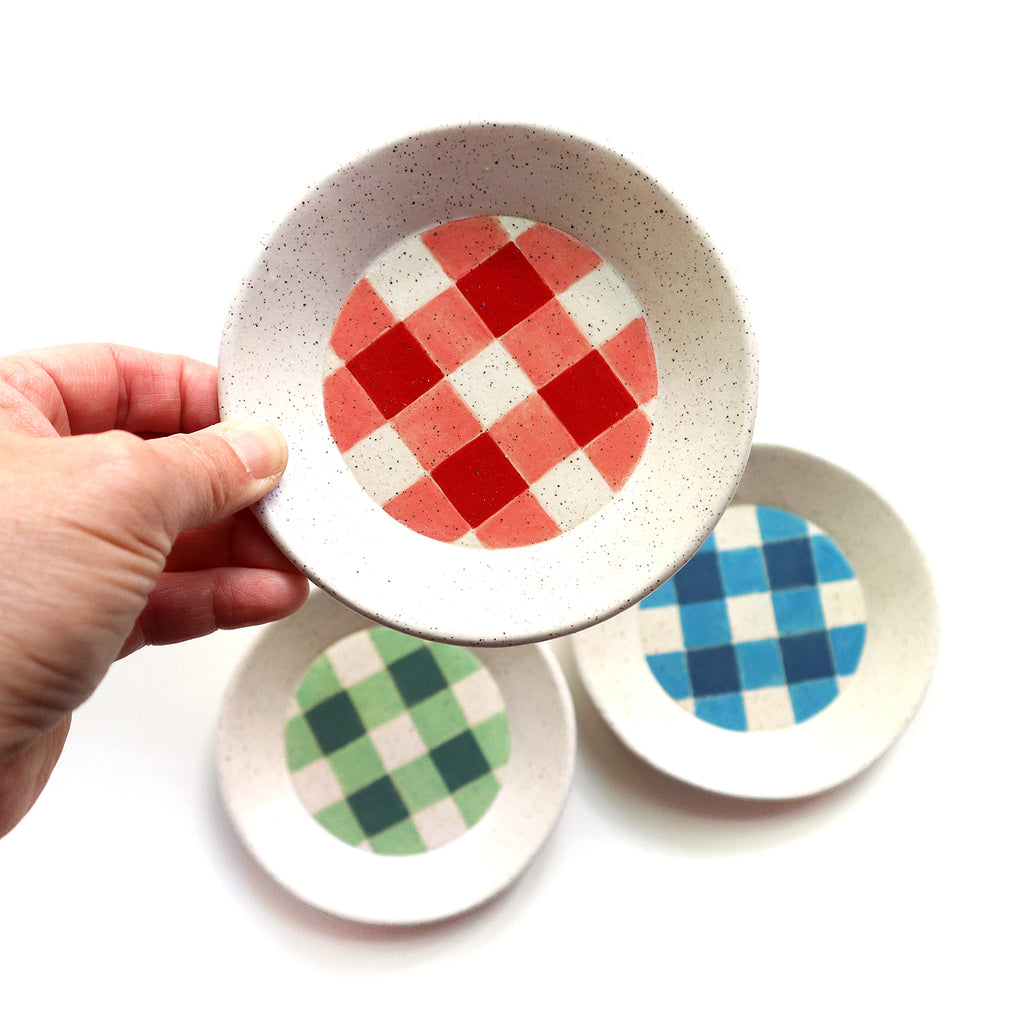 Red Gingham Dish