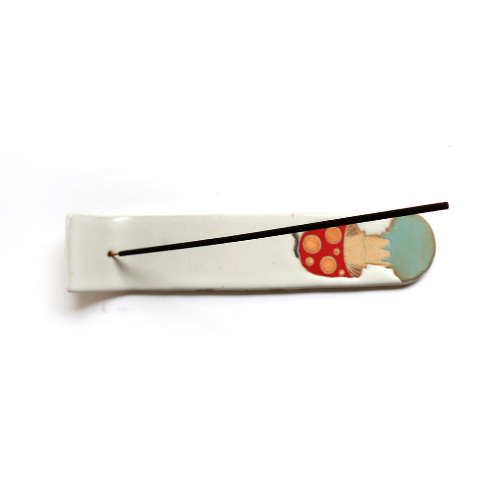 Red Mushroom and Worm Incense Tray